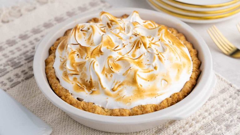 Sweet potato pie with marshmallow meringue