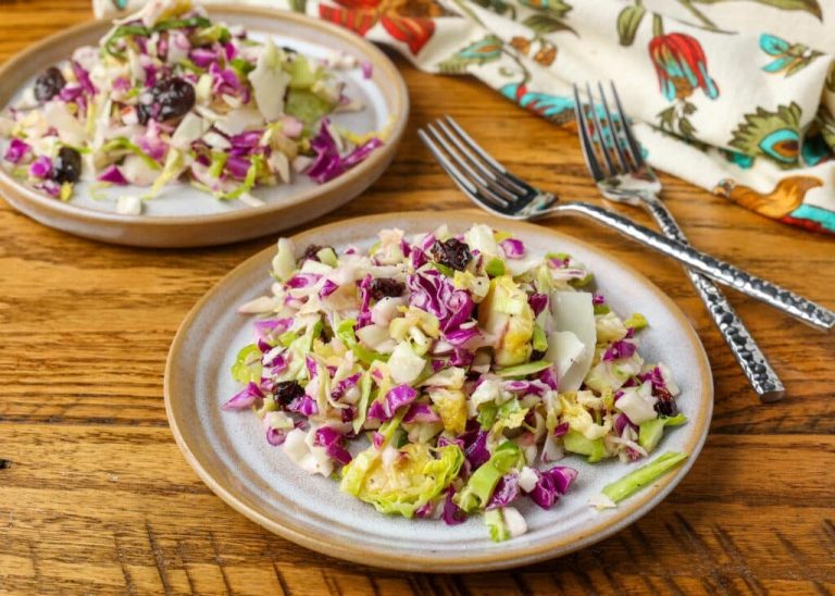 Winter salad barefoot in the kitchen